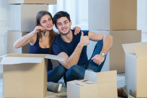 Careful separation of recyclable materials during a van move