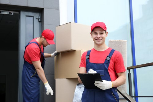 Man and van helping with a residential move near West Ealing streets
