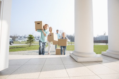 Careful handling of office equipment during a local move