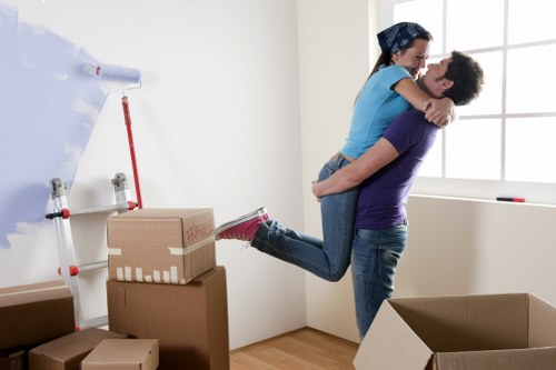 Removal van and boxes for a West Ealing home move