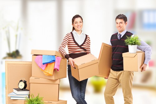 Packing supplies and moving boxes prepared for removals