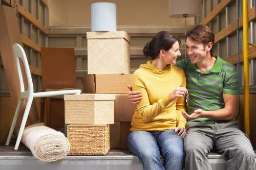 Loading furniture and boxes for a West Ealing man and van service